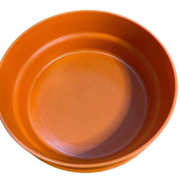 Tupperware Cereal Bowls Lids Set x2 Stackable Harvest Orange Yellow 1356 Vintage - Picture 9 of 15